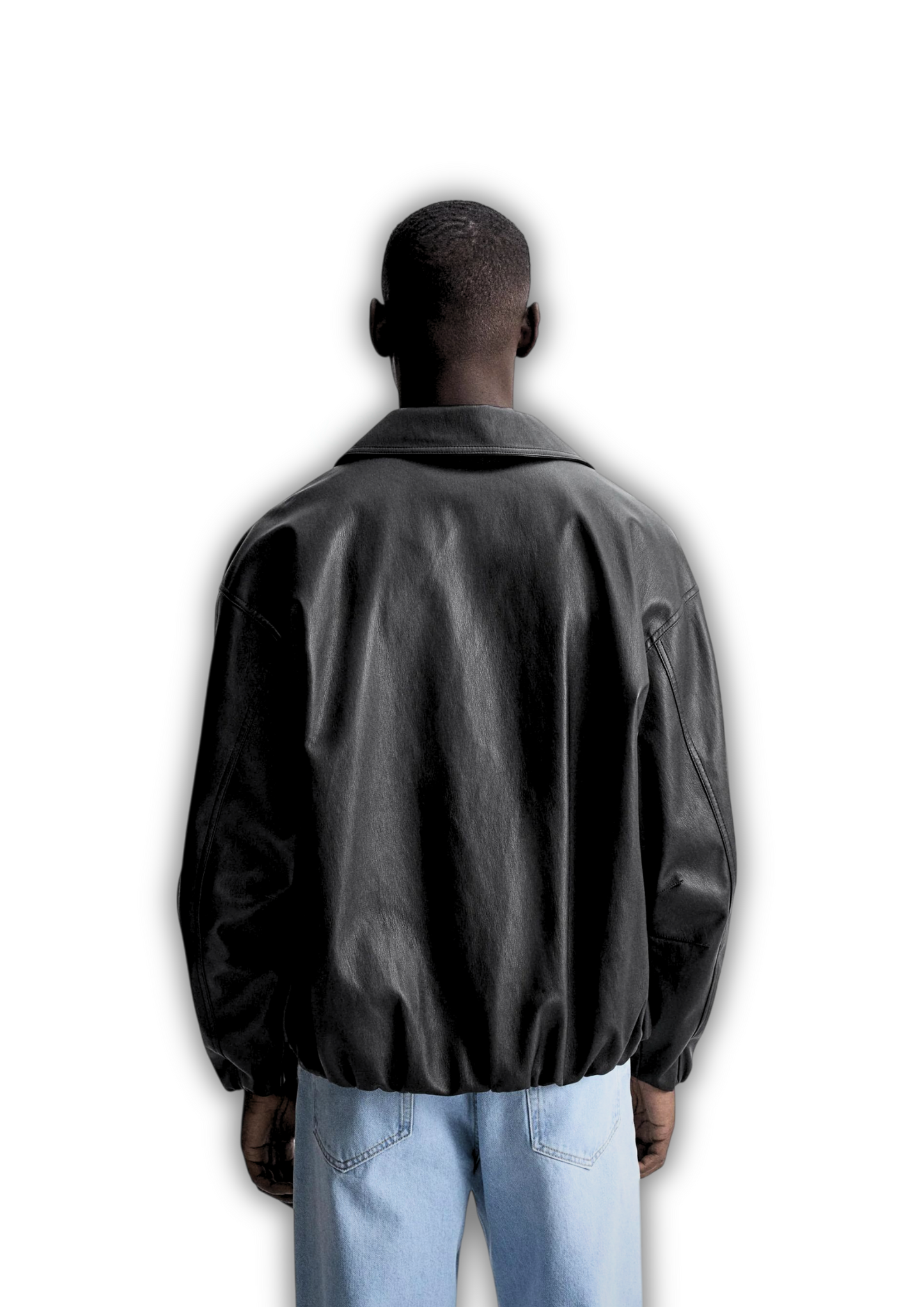 "Urban" Relaxed Fit Leather Jacket