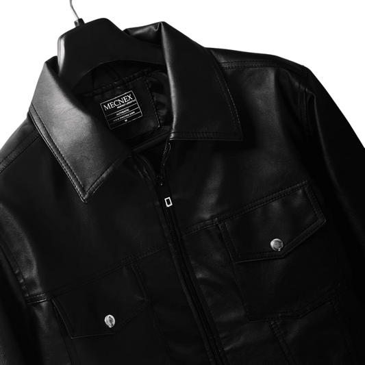 "Maverick" Leather Trucker Jacket