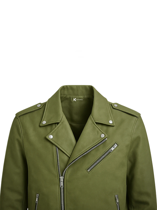 "Olive" Biker Jacket