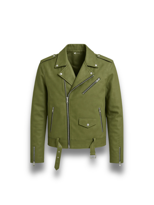 "Olive" Biker Jacket