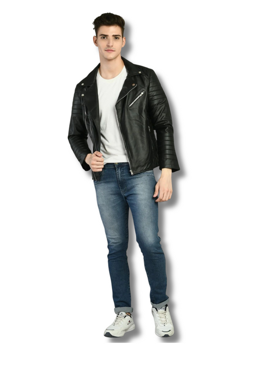 "Rider" Quilted Biker Jacket
