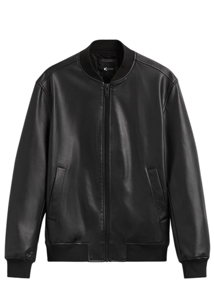 "Aviator" Leather Bomber Jacket