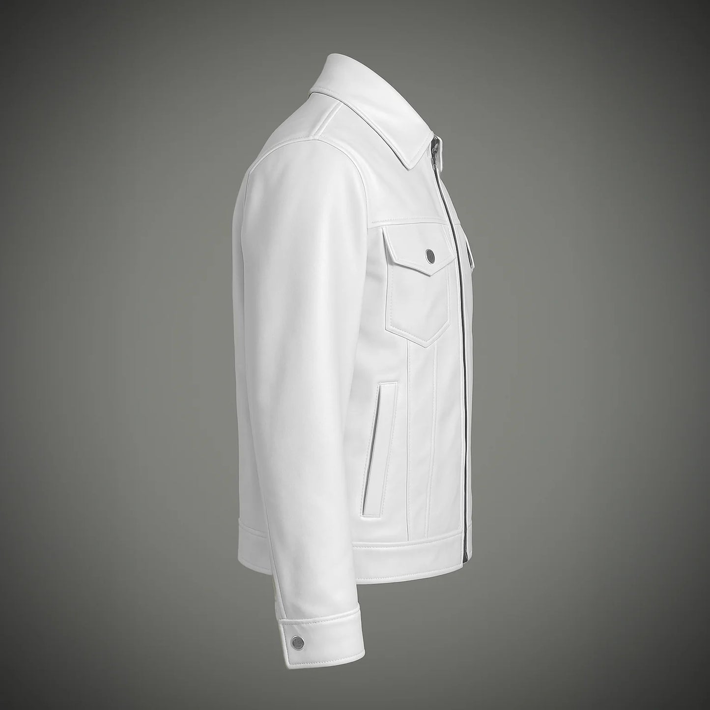 "White" Leather Shacket