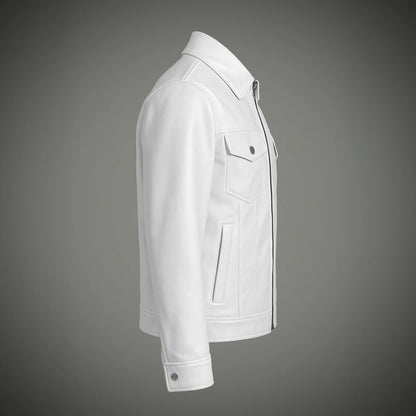 "White" Leather Shacket