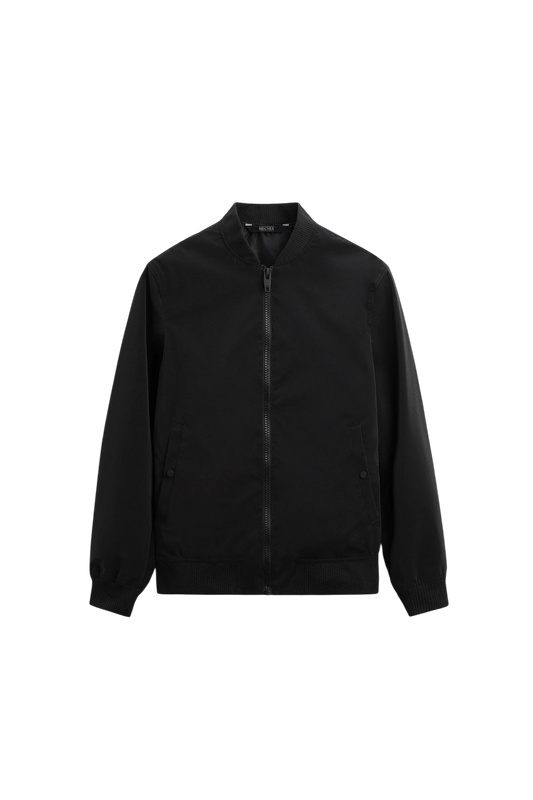 "Aero" Lightweight Bomber Jacket - Black