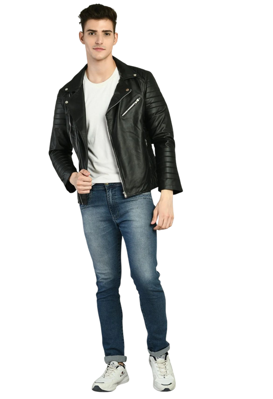 "Rider" Quilted Biker Jacket